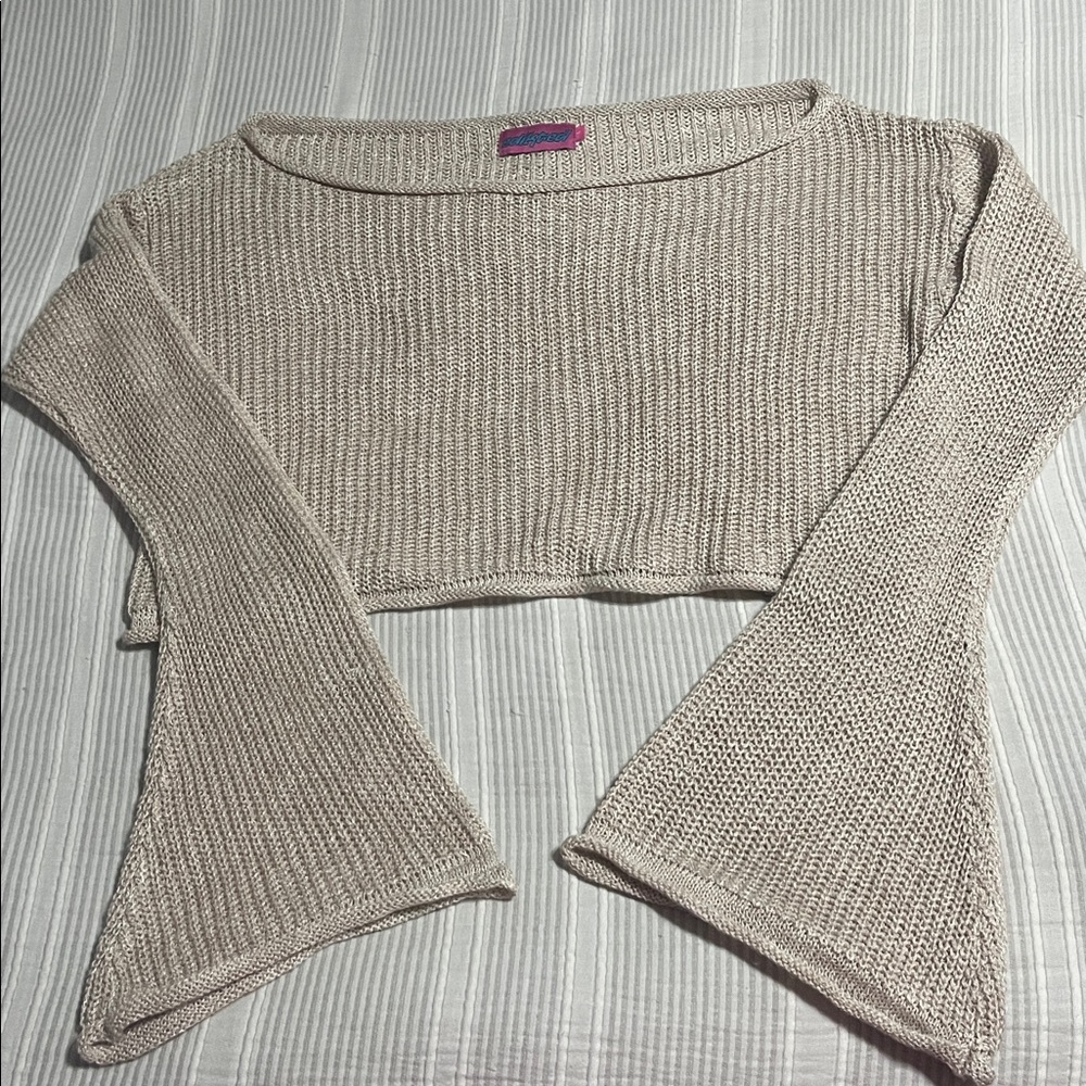 Edikted Beige Knit Sweater